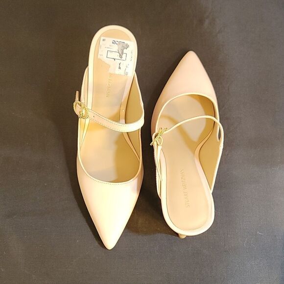 BRAND NEW STUART WEITZMAN CRYSTAL BUCKLE 75 PATENT MULE - Picture 5 of 15